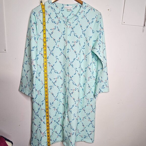 Womans cottagecore textured quilted pattern softcore pastel blue button down poc - Picture 11 of 13